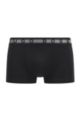 Logo-waistband trunks in a Coolmax® cotton blend, Black