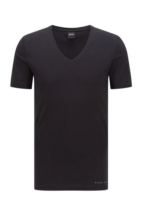 Slim-fit underwear T-shirt with Coolmax® finishing, Black