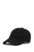 Logo baseball cap in cotton twill, Black