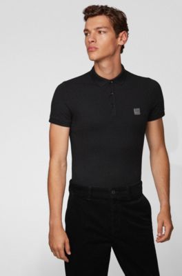 BOSS - Slim-fit polo shirt in washed 