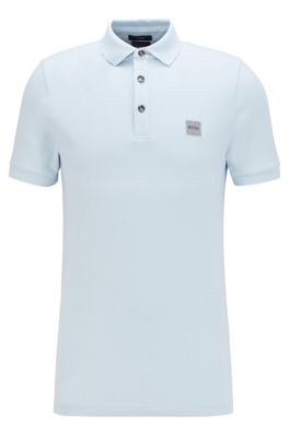 light blue hugo boss polo shirt