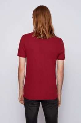 hugo boss maroon polo shirt