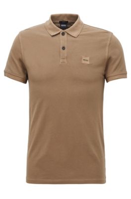 beige hugo boss polo