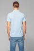 Slim-fit polo shirt in washed cotton piqu&eacute;, Light Blue