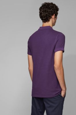 purple hugo boss polo