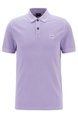 purple hugo boss polo