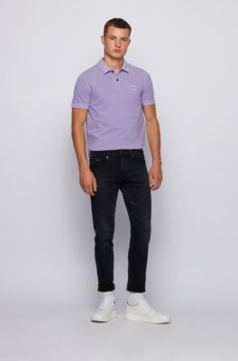 purple hugo boss shirt