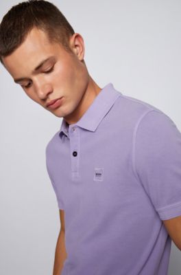 purple hugo boss polo
