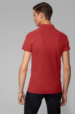 hugo boss maroon polo shirt