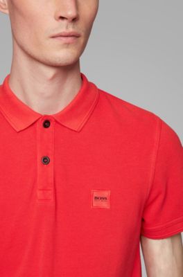 mens red hugo boss polo