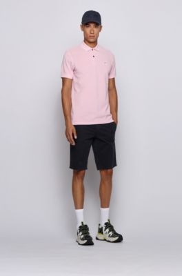 mens hugo boss pink polo shirt
