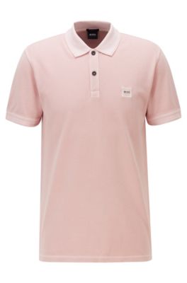 pink hugo boss polo