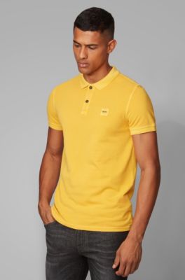 yellow hugo boss polo