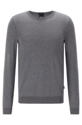 gray crew neck sweater