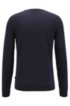 Crew-neck sweater in virgin wool, Dark Blue