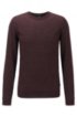 Crew-neck sweater in virgin wool, Dark Red