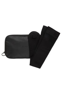 Knee-high socks with technical compression, Black
