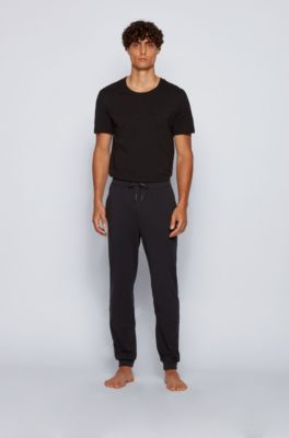 boss gel logo cuffed fleece pants