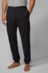 Cuffed loungewear bottoms in stretch cotton, Black