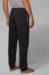 Cuffed loungewear bottoms in stretch cotton, Black