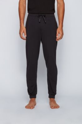 boss gel logo cuffed fleece pants