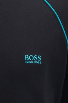 black and blue hugo boss tracksuit