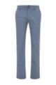 Slim-fit casual chinos in brushed stretch cotton, Light Blue
