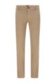 Regular-fit casual chinos in brushed stretch cotton, Beige