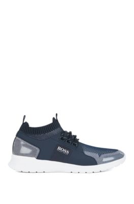 hugo boss low top knit trainers