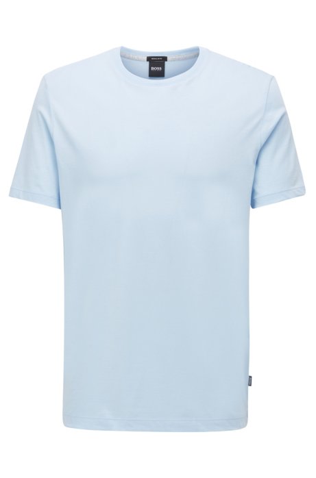 Regular-fit T-shirt in soft cotton, Light Blue
