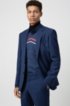 Slim-fit jacket in virgin-wool poplin, Blue