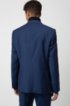 Slim-fit jacket in virgin-wool poplin, Blue