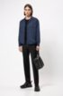 Crew-neck sweater in a cotton blend, Dark Blue