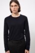 Crew-neck sweater in a cotton blend, Dark Blue