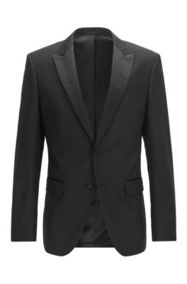 BOSS - Slim-fit jacket in virgin wool