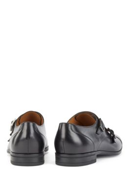 Double-monk shoes in vegetable-tanned 