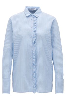 Long Sleeve Solid Color Regular Blouse huk23y04b067