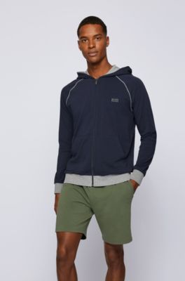 hugo boss zip through hoodie