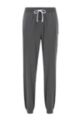 Cuffed loungewear trousers in stretch cotton, Dark Grey