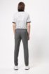 Slim-fit trousers in textured virgin wool, Grey