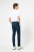Slim-fit trousers in textured virgin wool, Blue