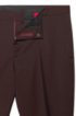 Slim-fit trousers in textured virgin wool, Dark Red