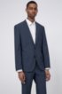 Slim-fit suit in mohair-look virgin wool, Blue