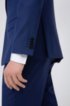 Slim-fit suit in virgin wool with signature stitching, Blue