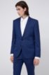 Slim-fit suit in virgin wool with signature stitching, Blue