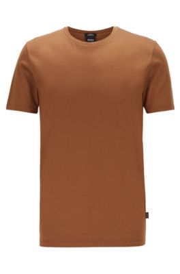 Slim-fit T-shirt in mercerised-cotton 