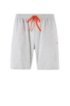Loungewear shorts in stretch cotton jersey with drawstring waist, Light Grey
