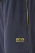 Loungewear shorts in stretch cotton jersey with drawstring waist, Dark Blue