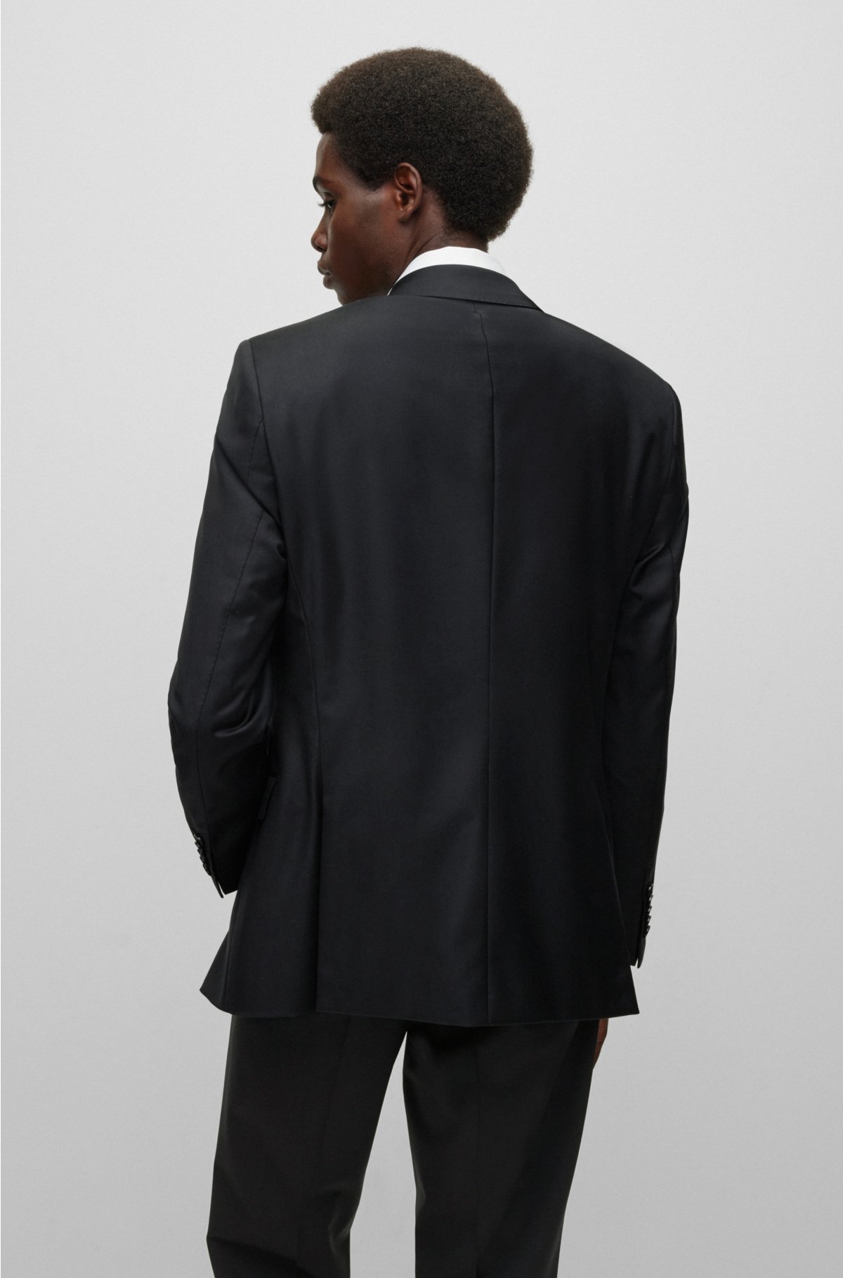 BOSS - Slim-fit tailored jacket in mid-weight virgin wool