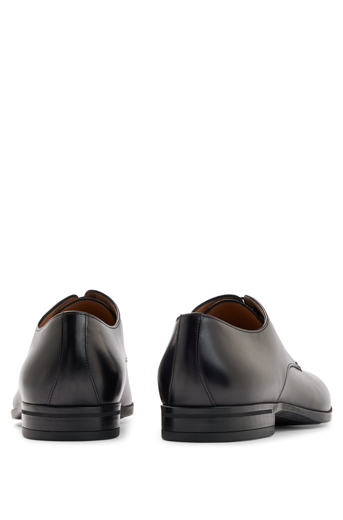 Komst Rijp Azië BOSS - Italian-made Derby shoes in vegetable-tanned leather